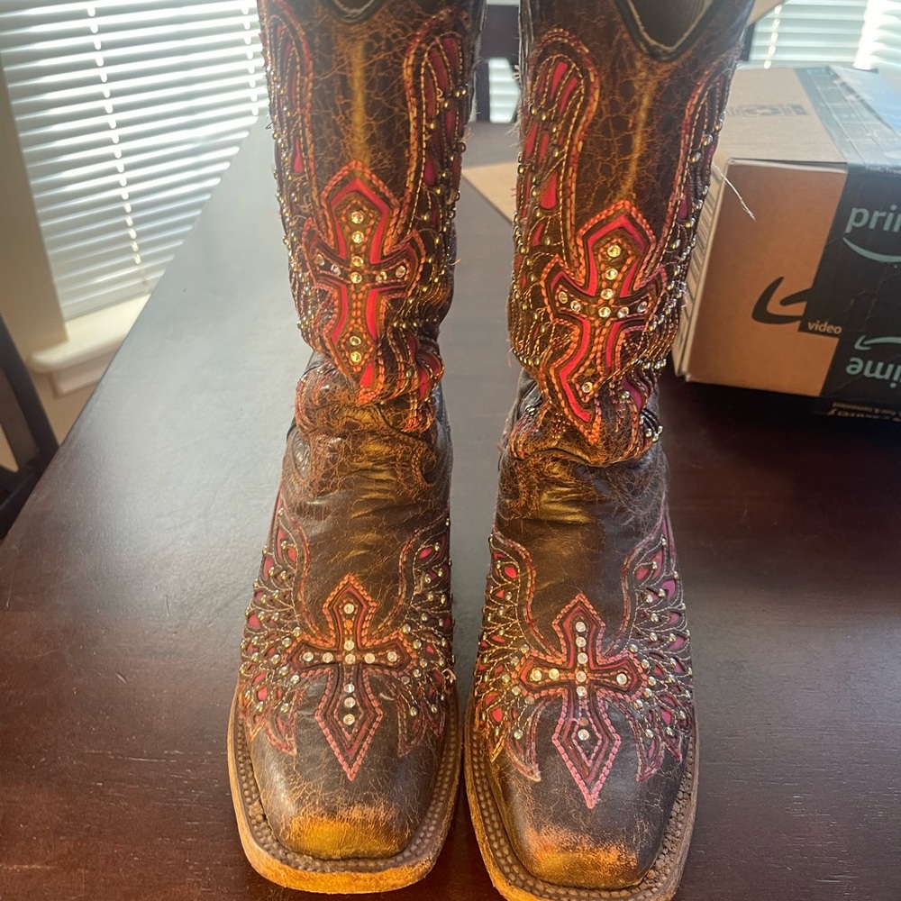 Leather boots